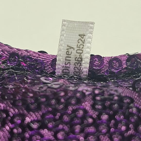 Disney Halloween Minnie Mouse Ears Purple Headband Sequins and Rhinestones - Picture 7 of 8